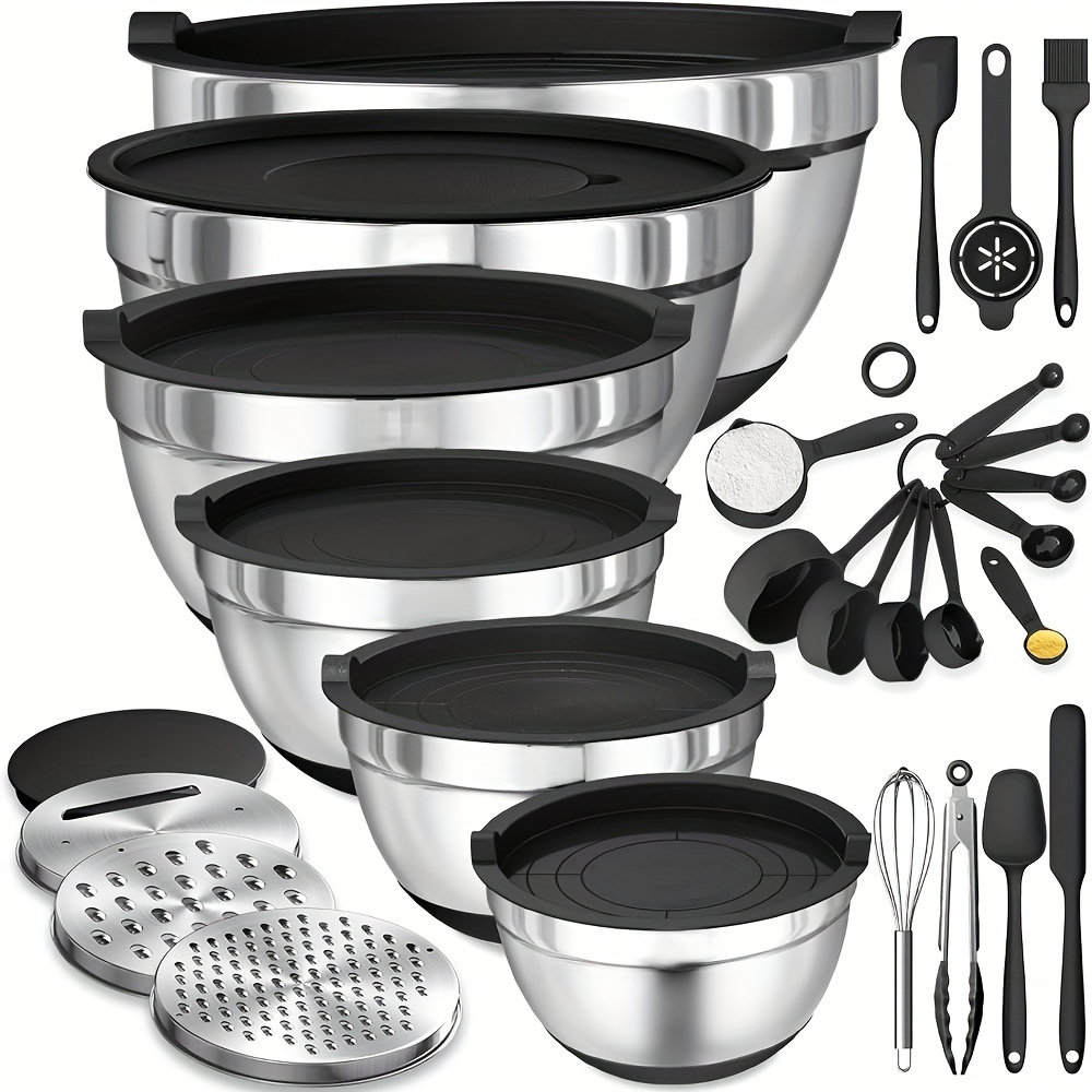 Stand Mixer Bowl - 17 adet, Paslanmaz Çelik Karıştırma Kasesi