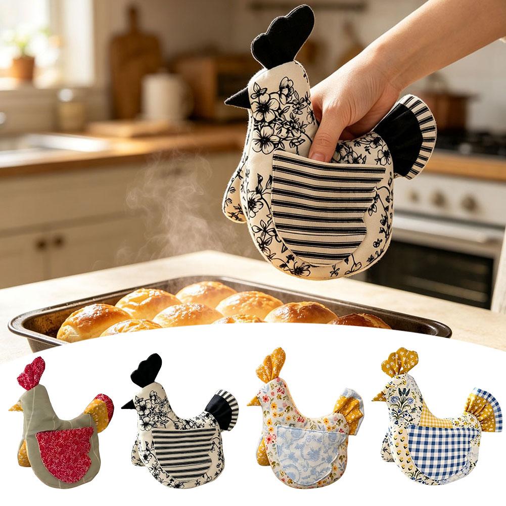 Kitchen Baking Pan Set - El Yapımı Tavuk Şeklinde Fırın Eldiveni
