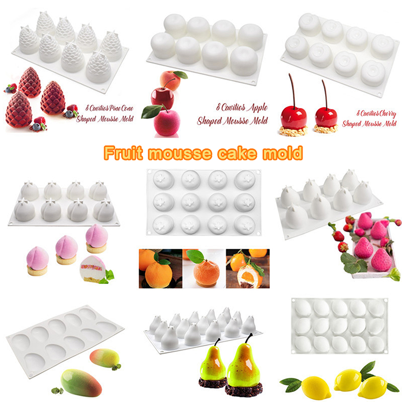 Kitchen Baking Molds - Gıda Sınıfı Silikon Meyve Serisi Kek