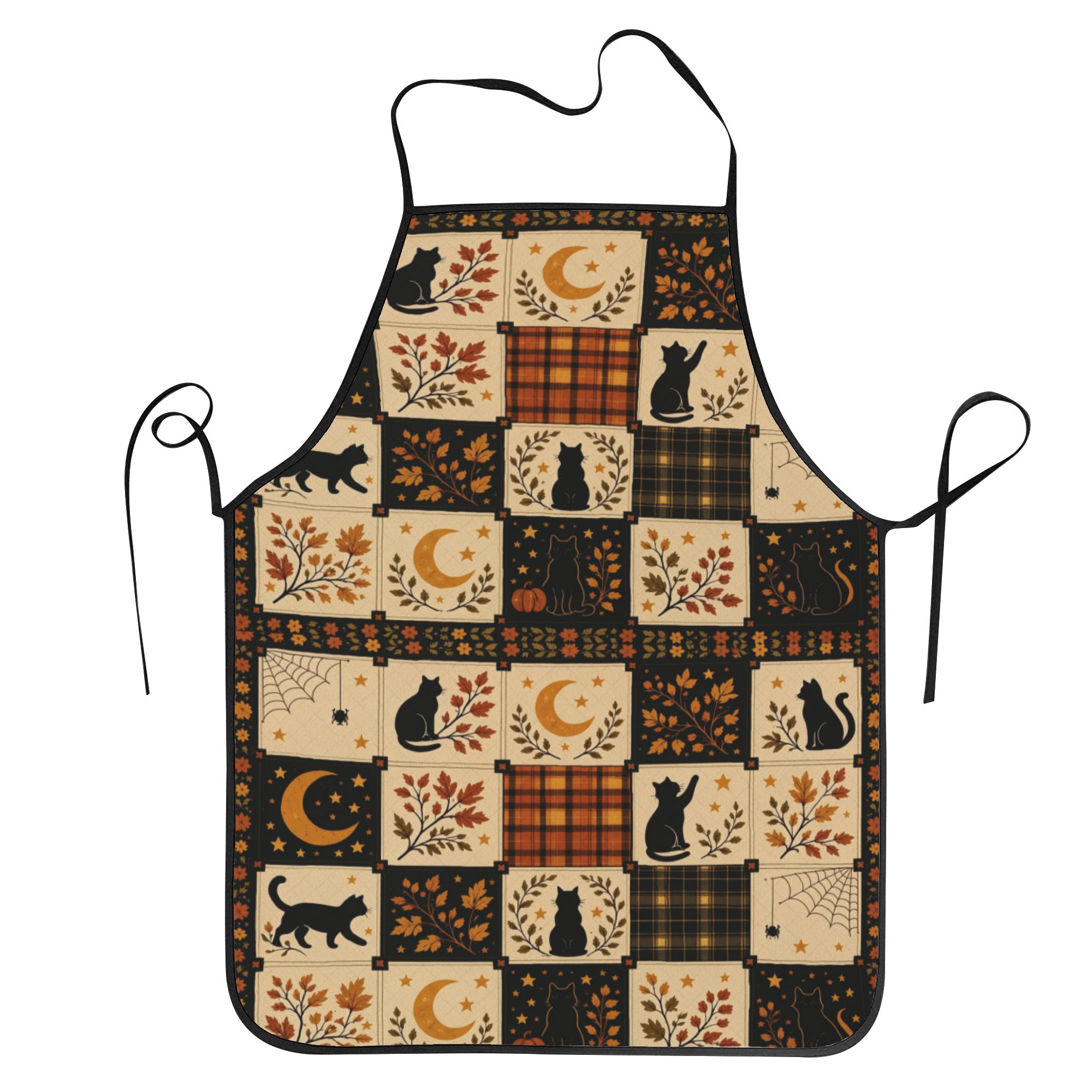 Kitchen Witch Baking - Siyah Kedi Önlüğü Mutfak Yemek Pişirme