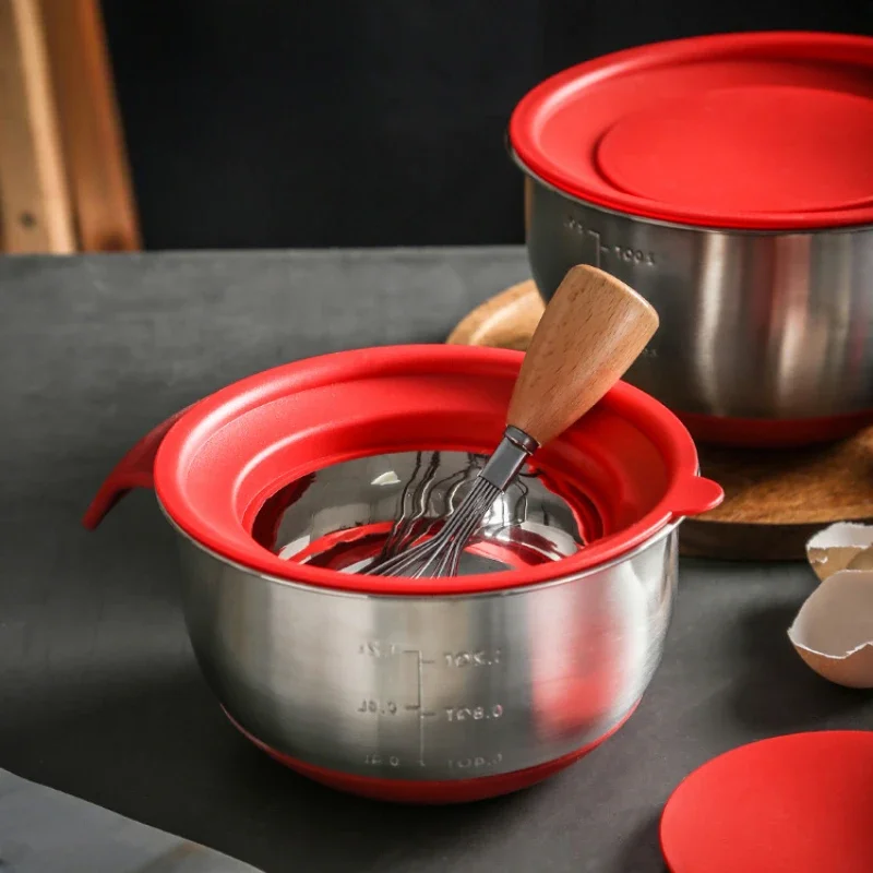Kitchen Baking Aid - Karıştırma Kabı Derin Paslanmaz Çelik Mutfak