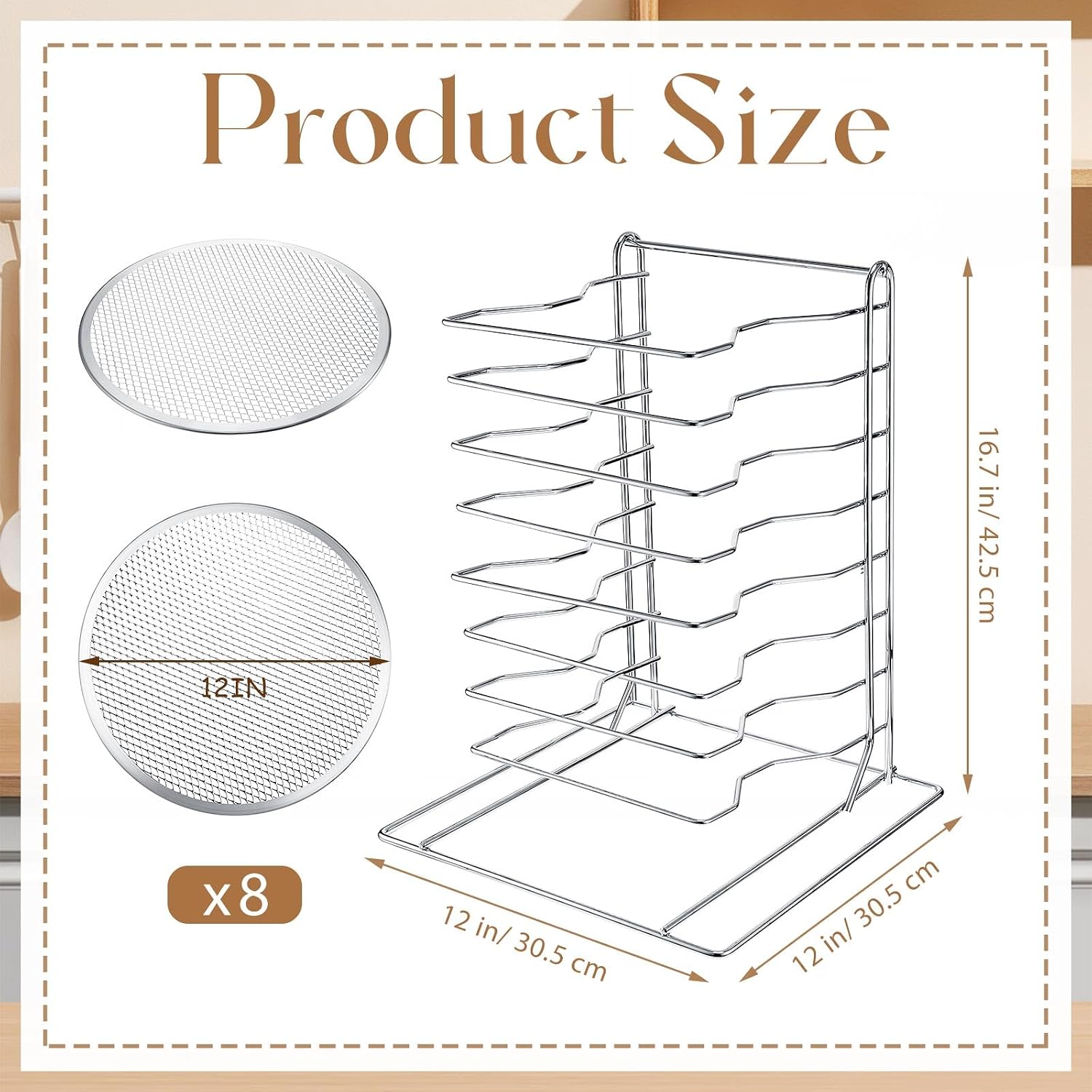 8 Katmanlı Pizza Rafı, Delikli - Kitchen Baking Pan Set incelemesi ve fiyatı