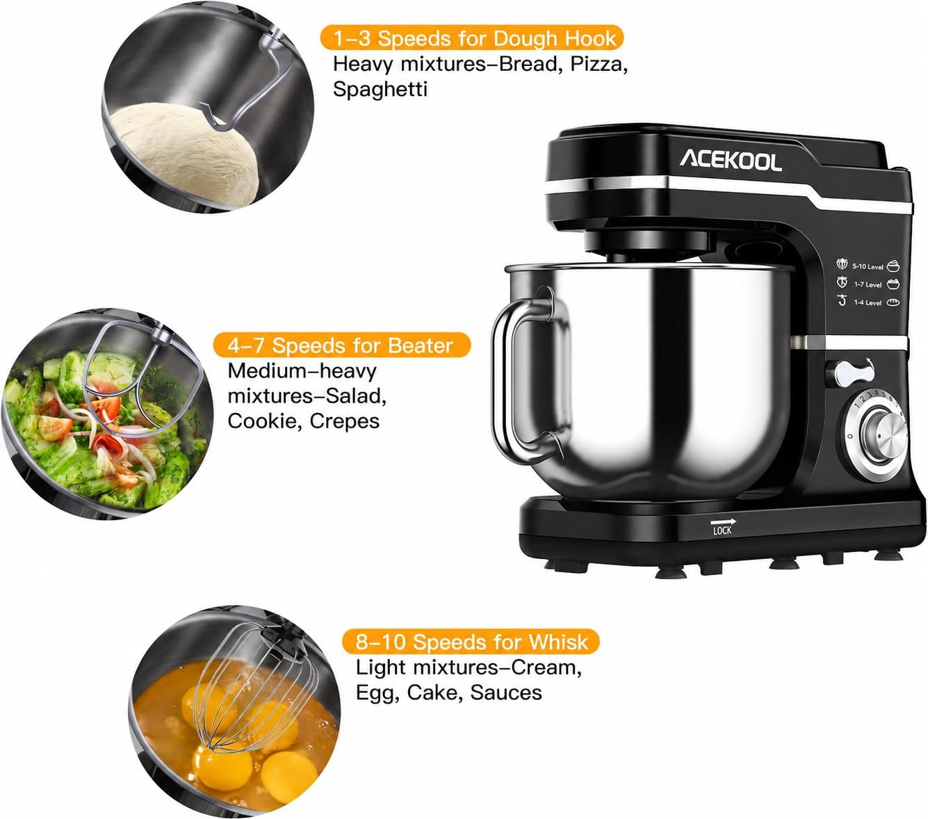 Tacleekii 7.5QT Tilt-Head Stan - Stand Mixer Bowl incelemesi ve fiyatı